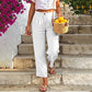 ⏳LAST DAY SALE ONLY ￡12.99!!🔥👖Women's Relaxed Fit Linen Blend Pants – Classic Straight Leg Trousers
