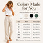 ⏳LAST DAY SALE ONLY ￡12.99!!🔥👖Women's Relaxed Fit Linen Blend Pants – Classic Straight Leg Trousers