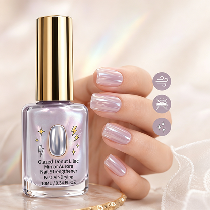 💜💅Buy 1 get 1 free !! ⏰Lilac Glossy Mirror Nail Strengthener