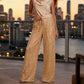 🛍️🔥Last Day 70% OFF⚡50K+ SOLD!👖Women's Sequin Sparkle Elastic Waist Straight-Leg Pants