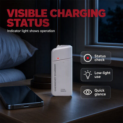 💥Buy 1 Get 1 Free!! ONLY ￡9.99!!🔥Portable Emergency Phone Charger AA Battery Powered Power Bank with LED Flashlight