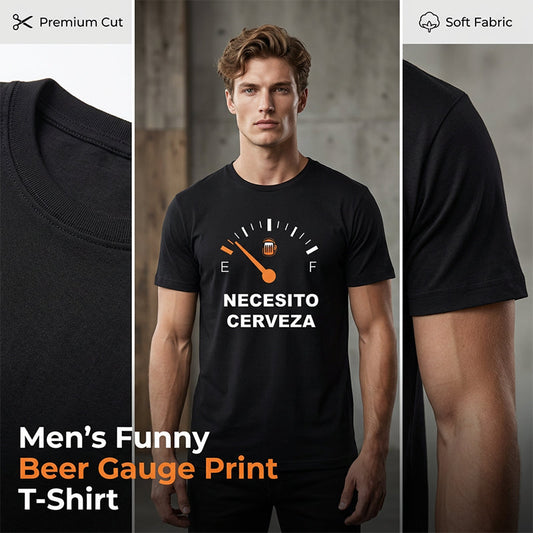 🏆Last Day Promotion：ONLY ￡12.99!!Men's Funny Beer Gauge Print T-Shirt