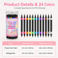 💕LAST DAY-50% OFF🌈24 Colors Dual Ended Nail Art Pens Set1