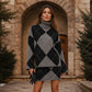 ⏳HOT SALE 60% OFF🍂✨ Women's Argyle Knit Sweater & Skirt Set – Elegant, Cosy & Effortlessly Chic