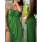 💗LAST DAY SALE 70% OFF⚡50K+ SOLD💕✨ Adjustable Drawstring, Effortless Flowy Drape | Women's Spaghetti-Strap Maxi Dress