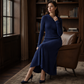 ⏳LAST DAY SALE ONLY ￡26.99!!✨🧶 Textured Comfort | Women's Ribbed-Knit Hooded Maxi Dress with Pockets