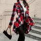 🎀 🌸LAST DAY SALE 70% OFF!✨✨Women's Plaid High-Low Peplum Coat