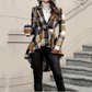 🎀 🌸LAST DAY SALE 70% OFF!✨✨Women's Plaid High-Low Peplum Coat