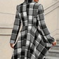 🎀 🌸LAST DAY SALE 70% OFF!✨✨Women's Plaid High-Low Peplum Coat